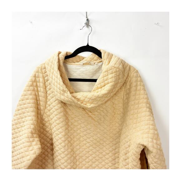 Soft Surroundings Plus Quilted Tunic Pullover Sweater 2X Women Beige Textured - Picture 3 of 10